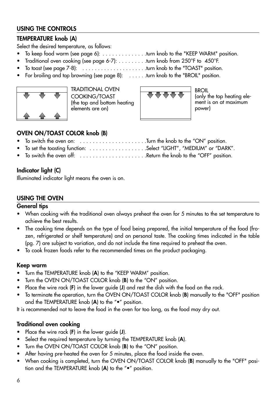 DeLonghi EO420 User Manual | Page 6 / 10