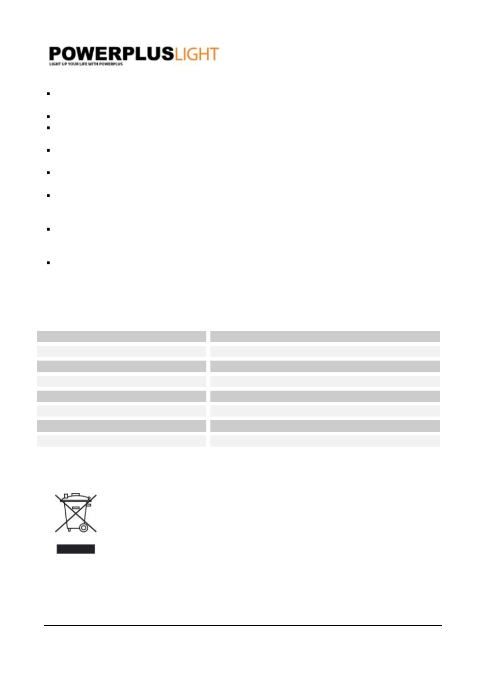 10 possible problems, 11 specification, 12 environment | Powerplus POWLI011 HALOG EN FLOODLIGHT 150W +S ENSOR EN User Manual | Page 4 / 4
