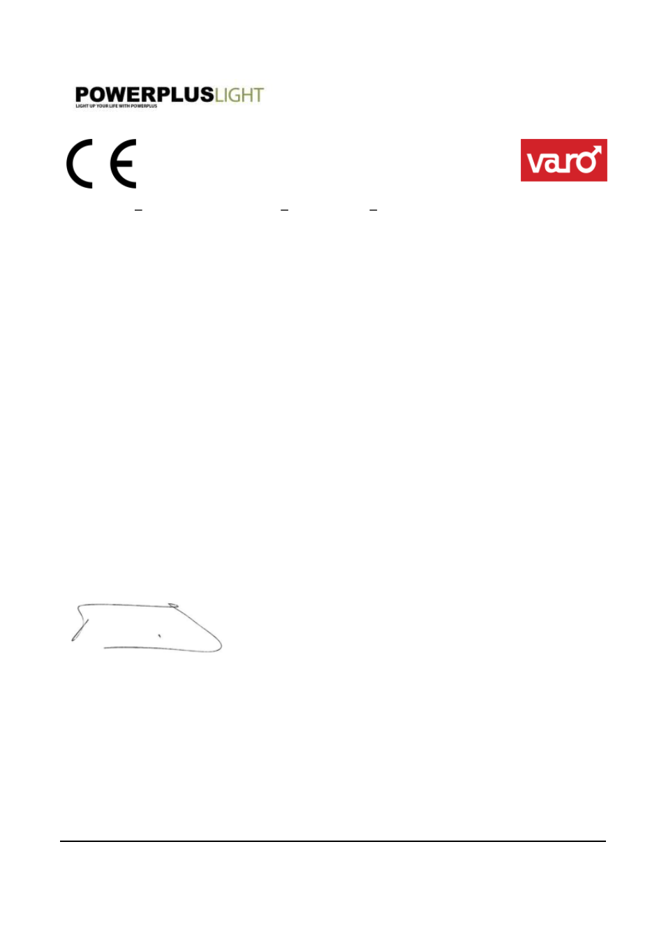 9declaration of conformity | Powerplus POWLI113 PORTABLE  ENERGY SAVING FLOODLIGHT 2X27W EN User Manual | Page 3 / 3