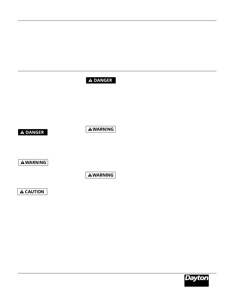 General safety information | Dayton 2E510E User Manual | Page 3 / 24