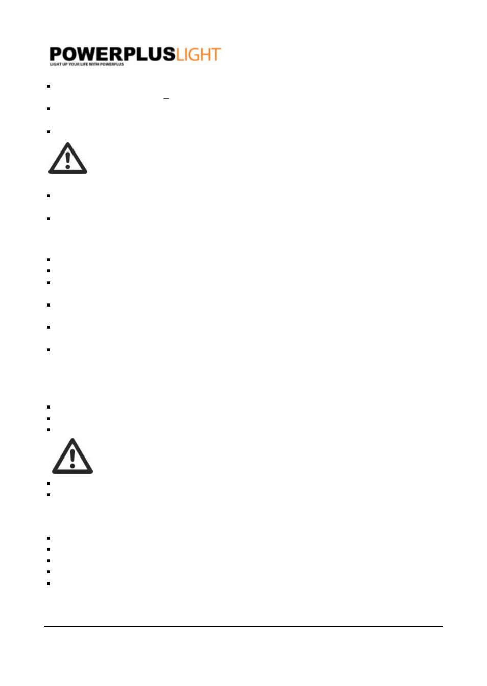 6operating instructions, 7maintenance | Powerplus POWLI301 RECHARGEABLE HALOG EN FLASHLIGHT 75W EN User Manual | Page 2 / 3