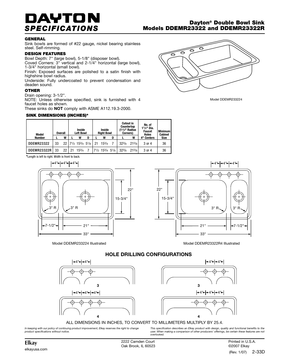 Dayton DDEMR23322 User Manual | 1 page