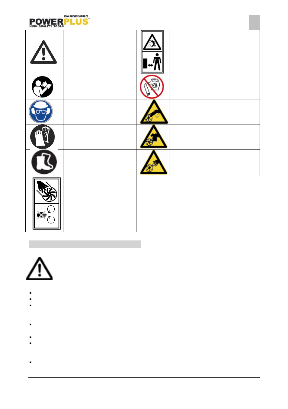 Petrol safety warnings | Powerplus POWXG4060 LEAF BLOWER 25CC EN User Manual | Page 3 / 9