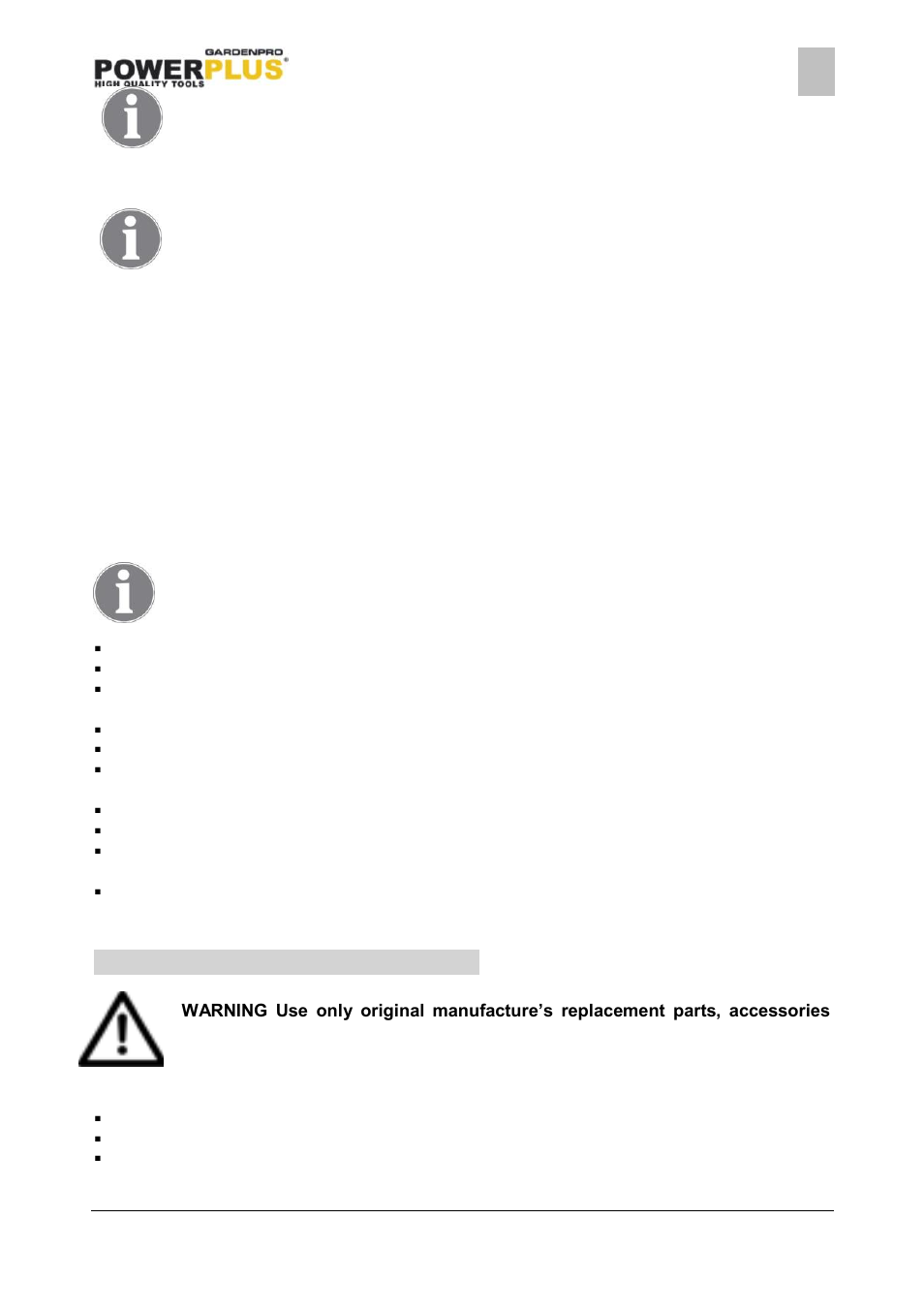 To stop the engine, Operate the blower, Cleaning and maintenance | Replacing and cleaning the air filter | Powerplus POWXG4060 LEAF BLOWER 25CC EN User Manual | Page 6 / 9