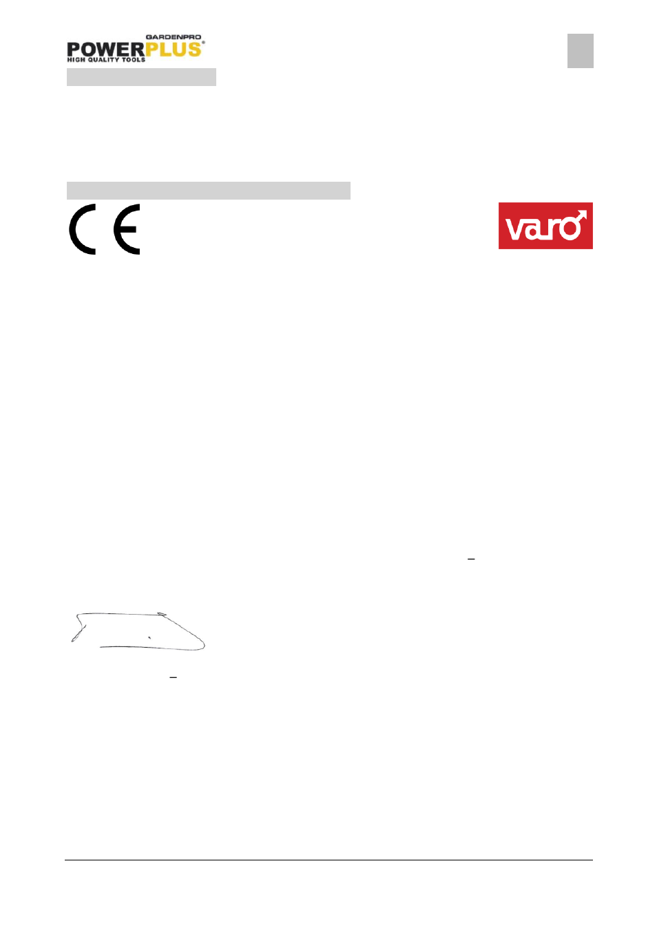Environment, Declaration of conformity | Powerplus POWXG4060 LEAF BLOWER 25CC EN User Manual | Page 9 / 9