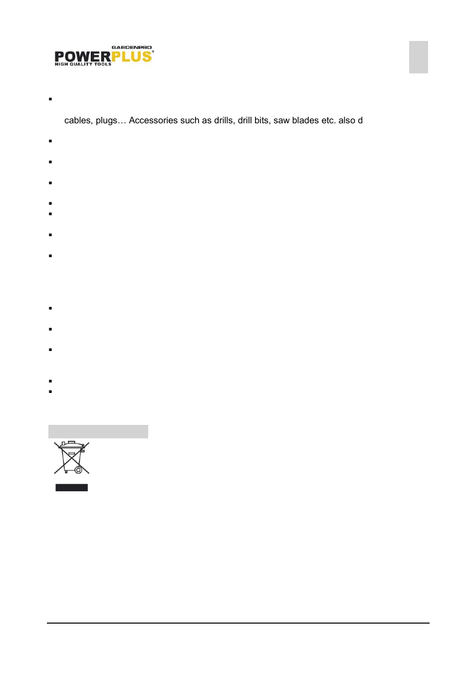 Environment | Powerplus POWXG5020 EARTH AUGER 1200W EN User Manual | Page 7 / 8