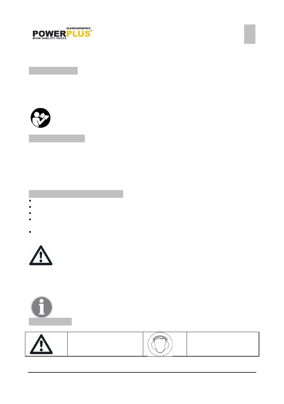 Appliance, Description, Package content list | Symbols | Powerplus POWXG7203 CULTIVATOR 148CC EN User Manual | Page 3 / 10