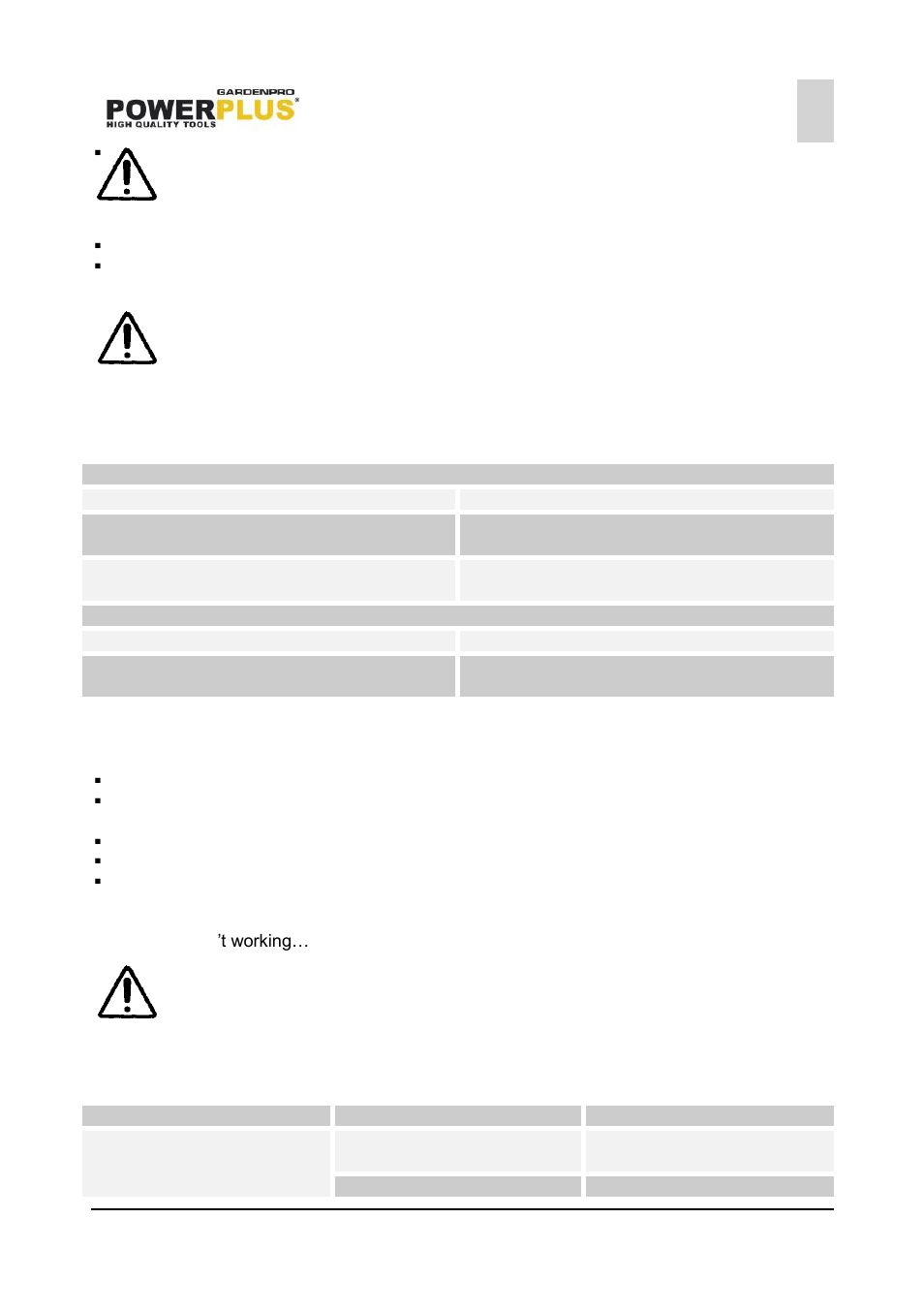 Cleaning and maintenance at a glance, Cleaning the product, Troubleshooting | Powxg7515, 11 troubleshooting | Powerplus POWXG7515 LAWN SCARIFIER / AERATOR 1800W EN User Manual | Page 8 / 11