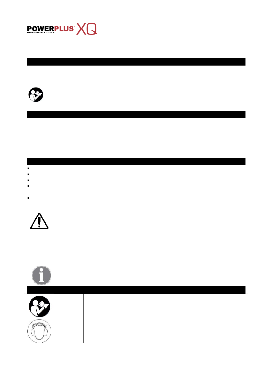 Application, Description (fig. a), Package content list | Symbols | Powerplus POWXQ5205 IMPACT DRILL 1200W EN User Manual | Page 3 / 11