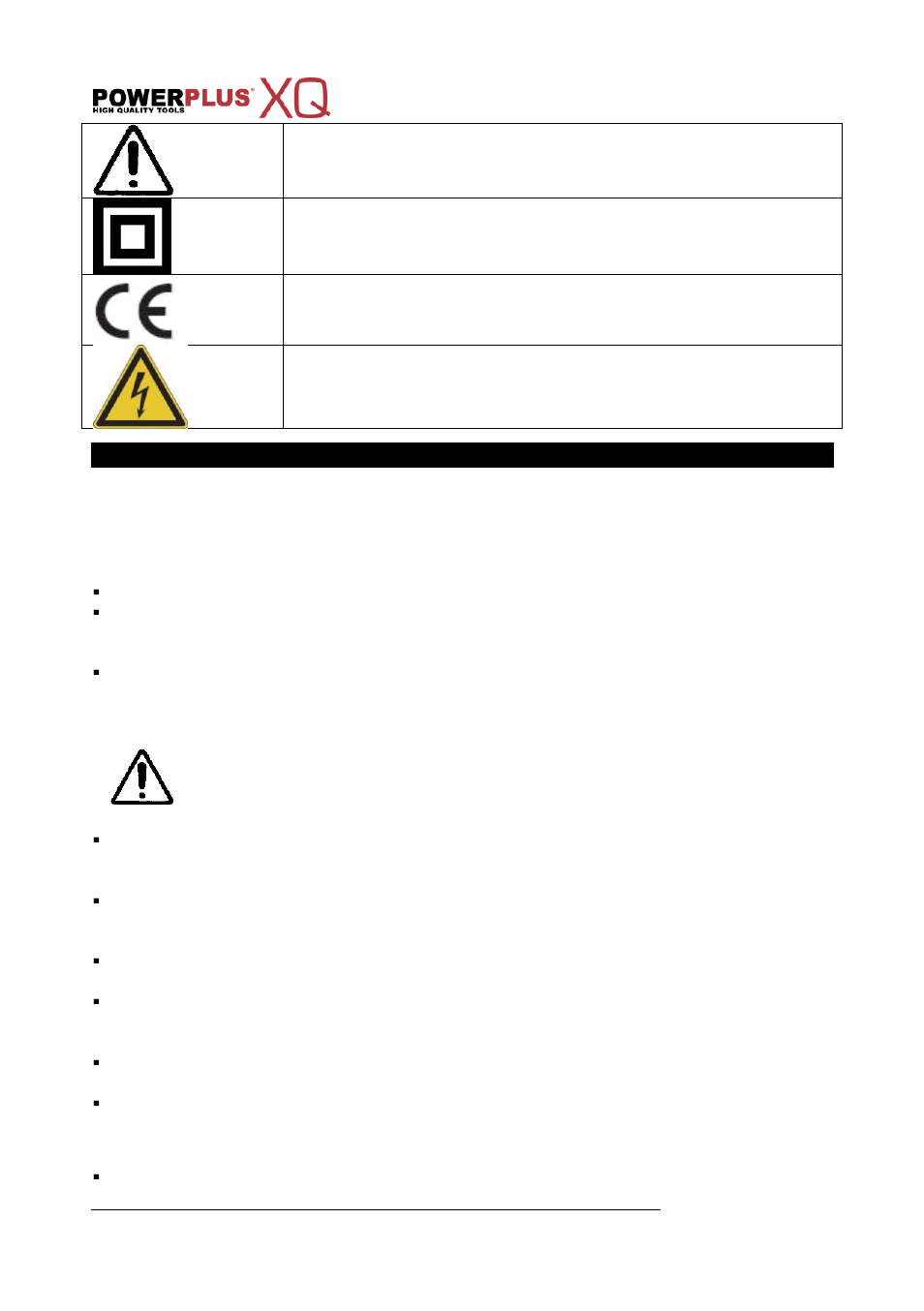 General power tool safety warnings, Work area, Electrical safety | Personal safety | Powerplus POWXQ5205 IMPACT DRILL 1200W EN User Manual | Page 4 / 11