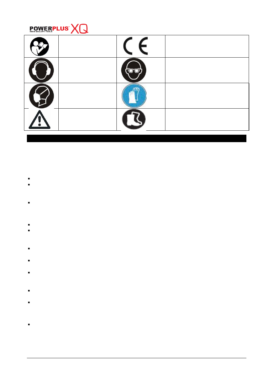 General power tool safety warnings, Working area, Electrical safety | Personal safety | Powerplus POWXQ5220 HAMMER DRILL 520W EN User Manual | Page 4 / 10