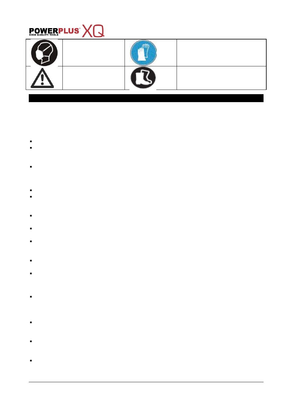 General power tool safety warnings, Working area, Electrical safety | Personal safety, Powxq5226, 5 general power tool safety warnings | Powerplus POWXQ5226 HAMMER DRILL 1250W EN User Manual | Page 4 / 9