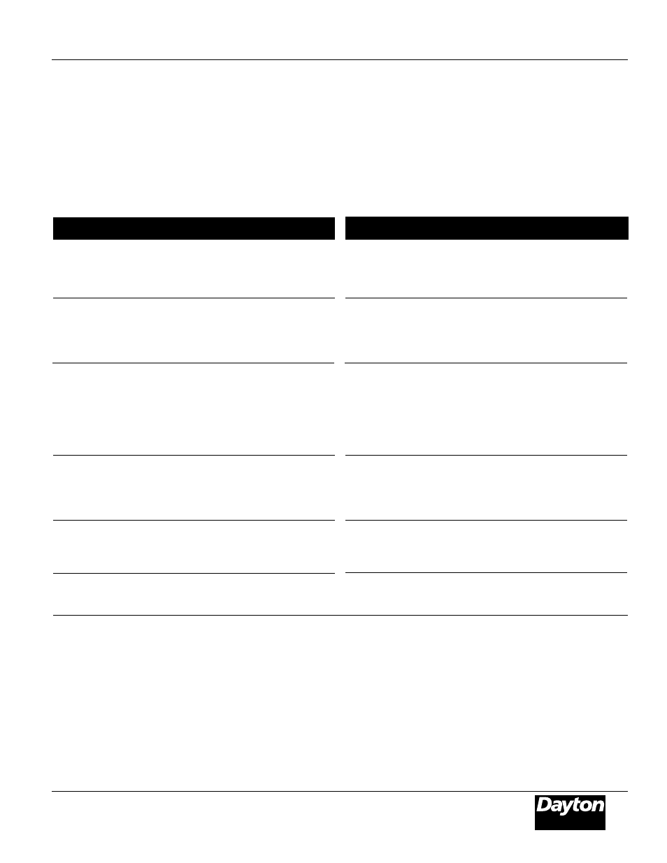Replacement parts list | Dayton 2E510D User Manual | Page 15 / 24