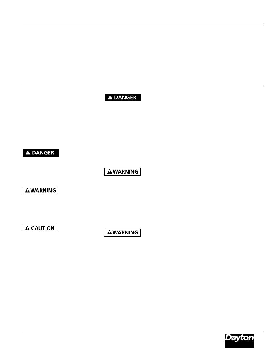 General safety information | Dayton 2E510D User Manual | Page 3 / 24