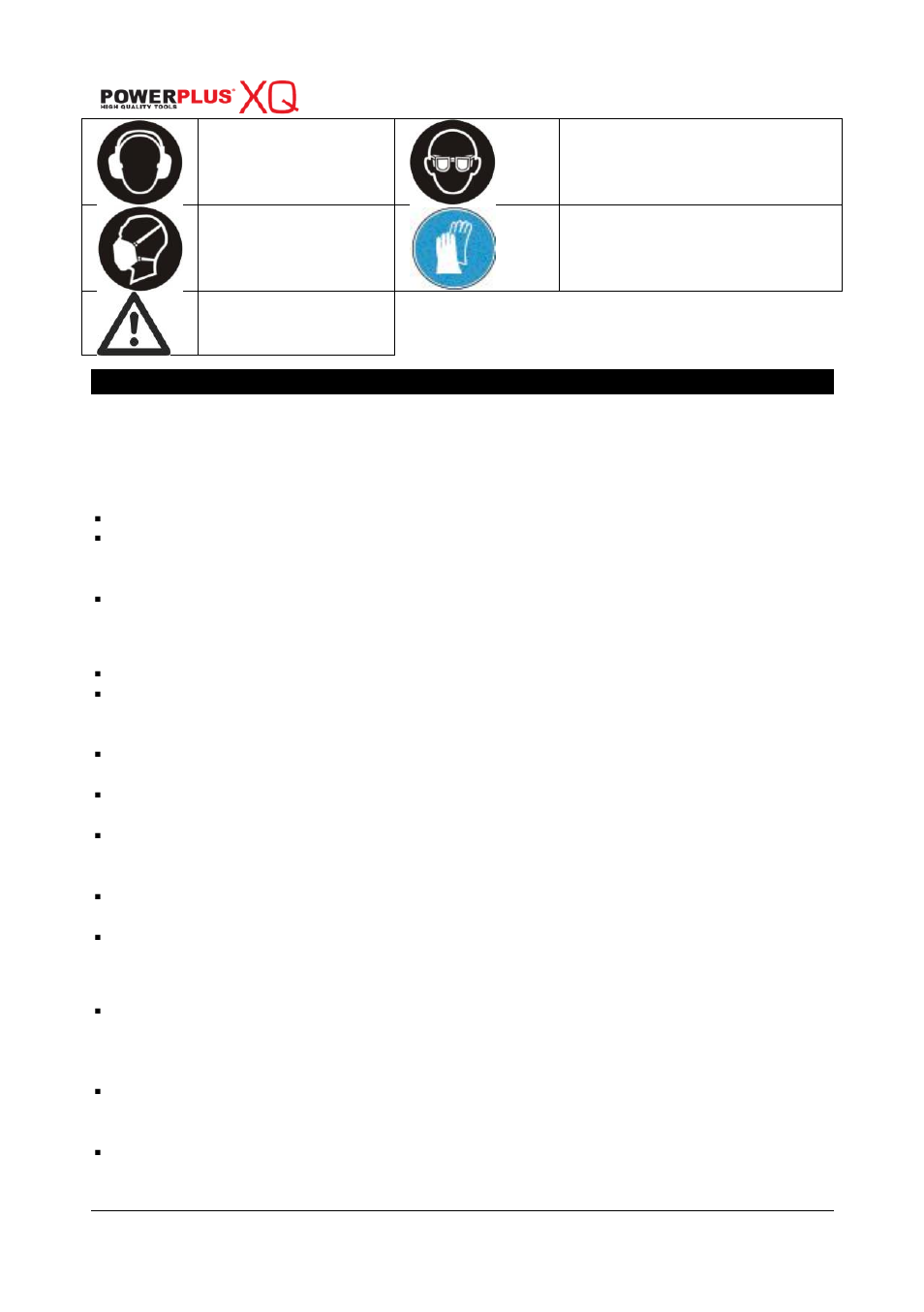 General power tool safety warnings, Working area, Electrical safety | Personal safety | Powerplus POWXQ5390 CUT-OFF SAW FOR METAL 2000W 355MM EN User Manual | Page 4 / 12