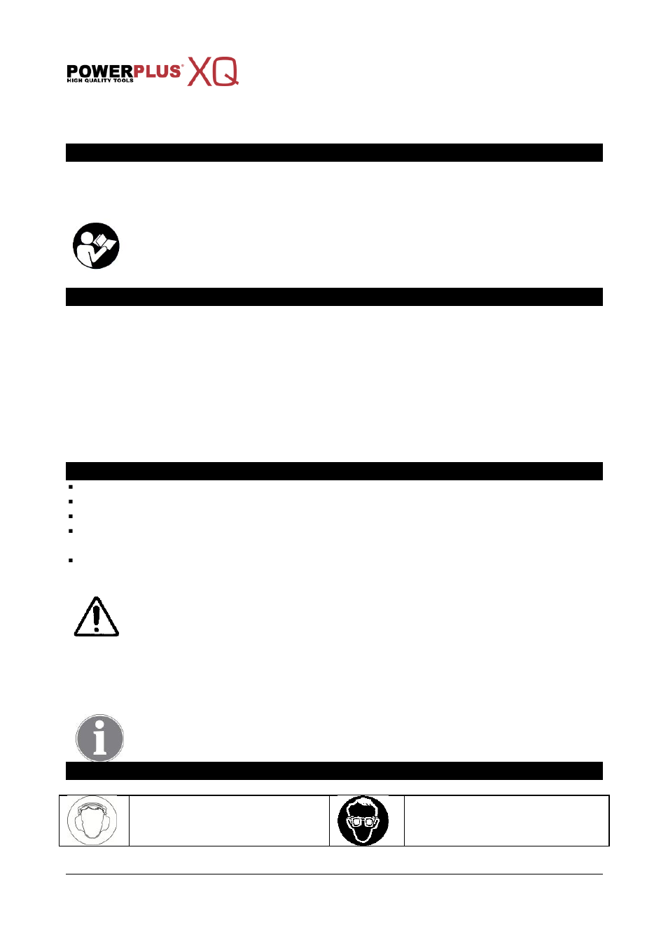 Appliance, Description, Package content list | Symbols, Belt sander powxq5406 | Powerplus POWXQ5406 BELT SANDER 1200W EN User Manual | Page 2 / 8