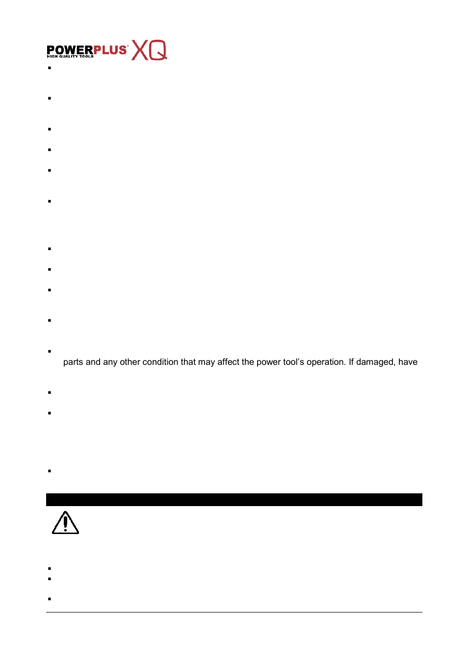 Power tool use and care, Service, Additional safetyhints for belt sanders | Powxq5406, 6 additional safetyhints for belt sanders | Powerplus POWXQ5406 BELT SANDER 1200W EN User Manual | Page 4 / 8