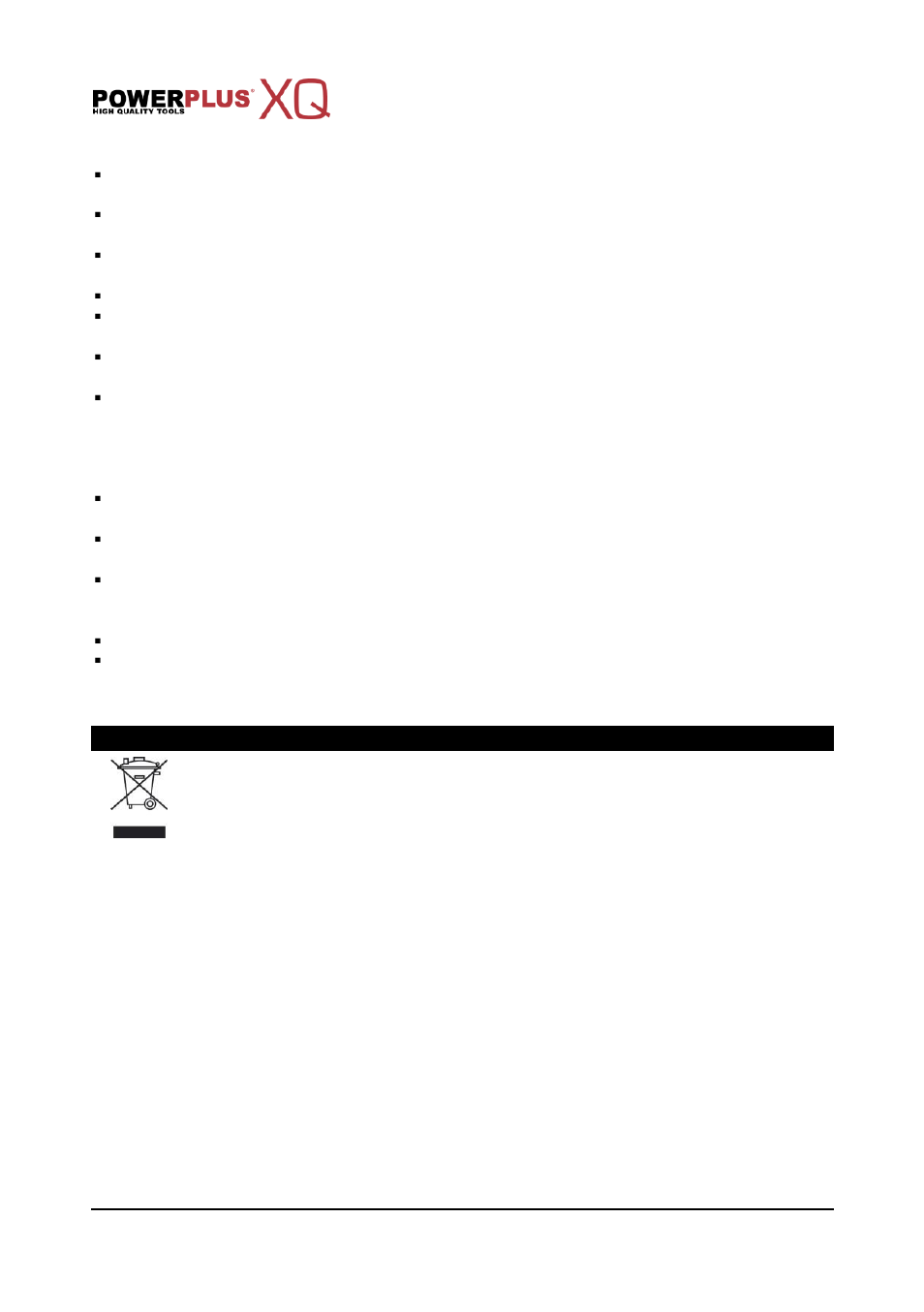 Environment, Declaration of conformity | Powerplus POWXQ5502 ELECTRIC PLANER 800W EN User Manual | Page 9 / 10