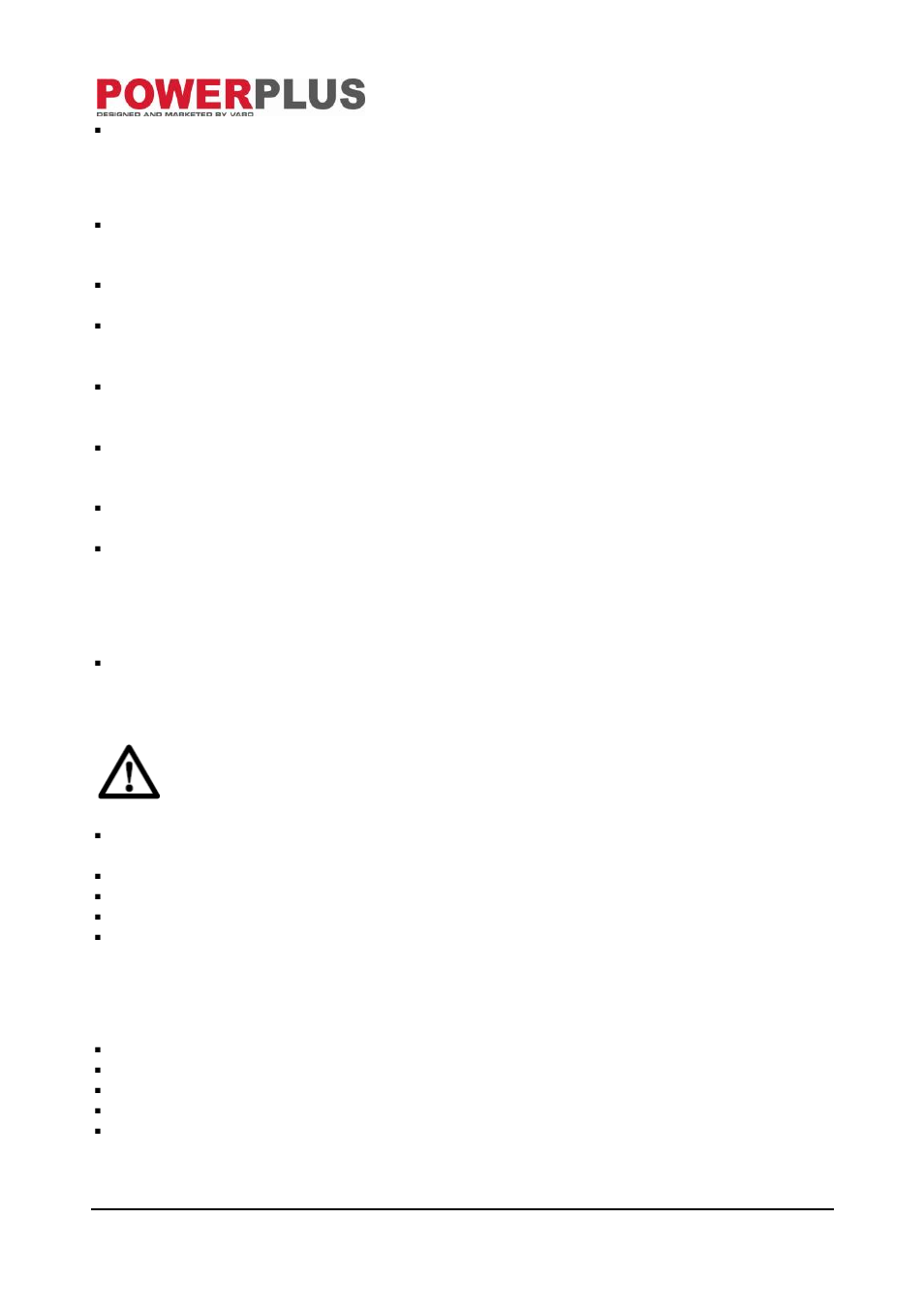 Power tool use and care, Service, Specific safety warnings | Operation, Mounting an accessory (fig. a & b) | Powerplus POW1820 MULTITOOL 135W EN User Manual | Page 5 / 10