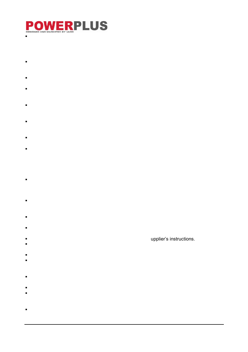Power tool use and care, Service, Specific safety instructions for angle grinders | Powerplus POW2040 ANGLE GRINDER 500W 115MM EN User Manual | Page 4 / 9