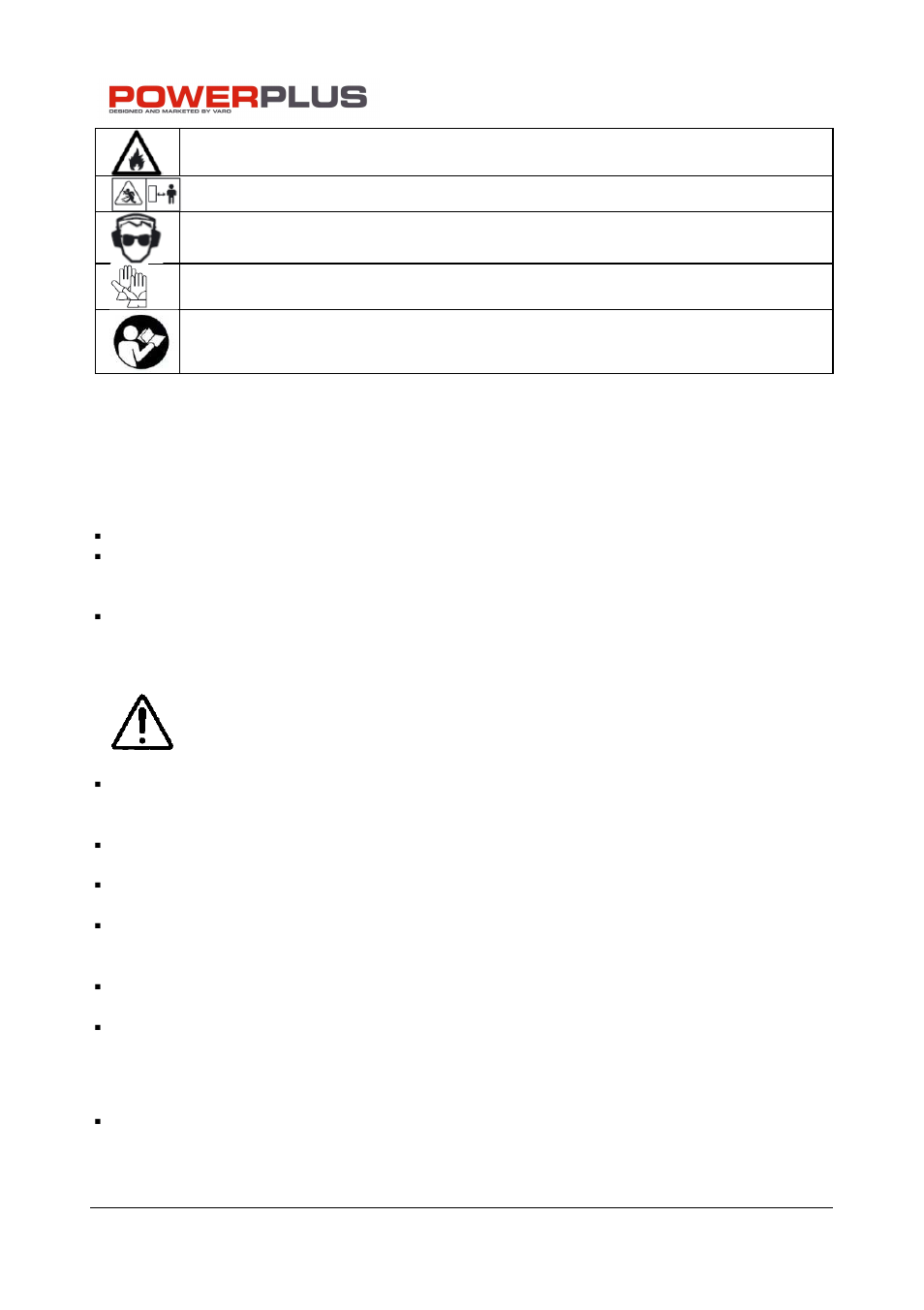 Pow204, 5 general power tool safety warnings | Powerplus POW204 ANGLE GRINDER 500W 115MM EN User Manual | Page 4 / 10