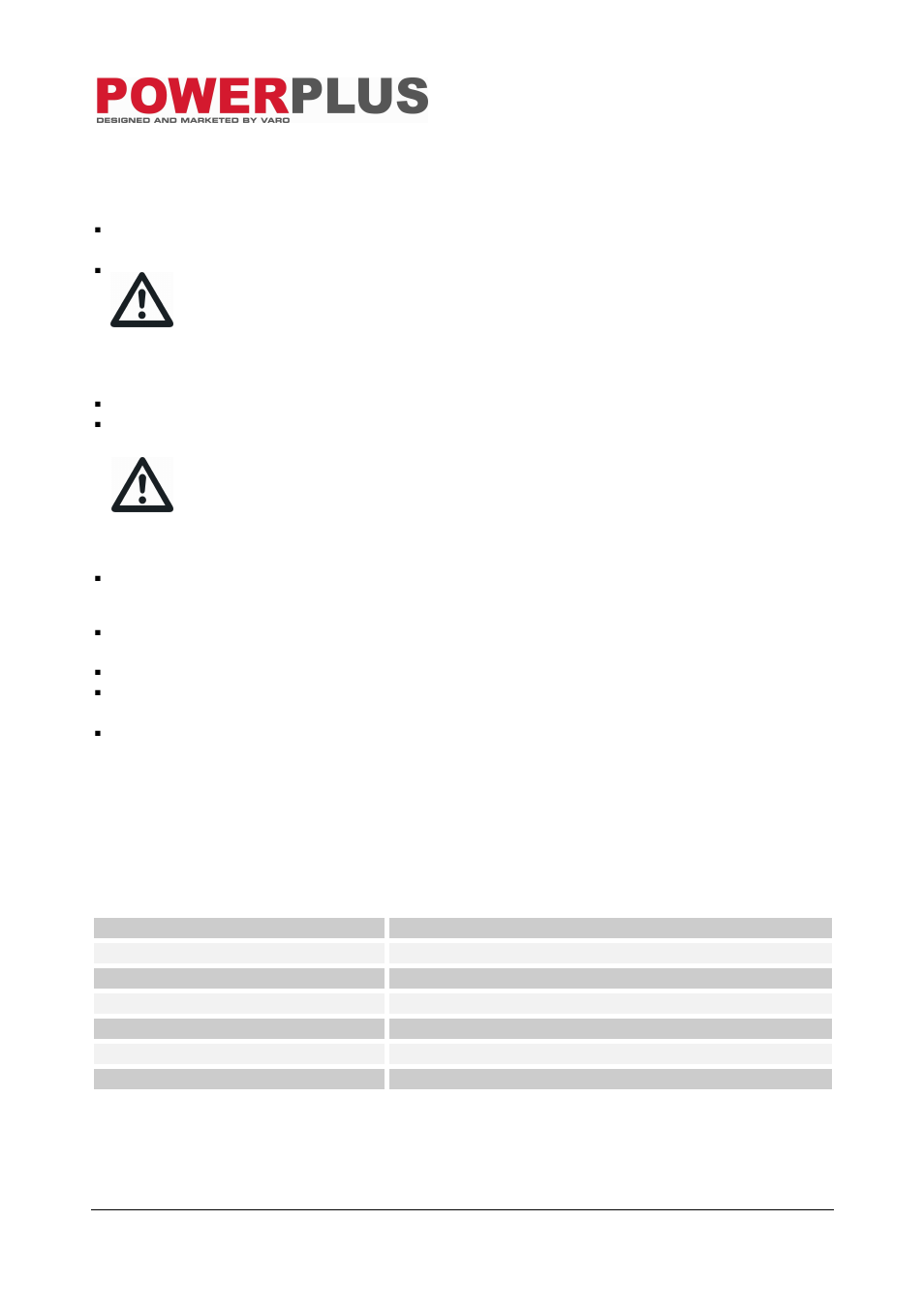 7 operation, 8 technical data | Powerplus POW30050 IMPACT DRILL 710W EN User Manual | Page 5 / 7