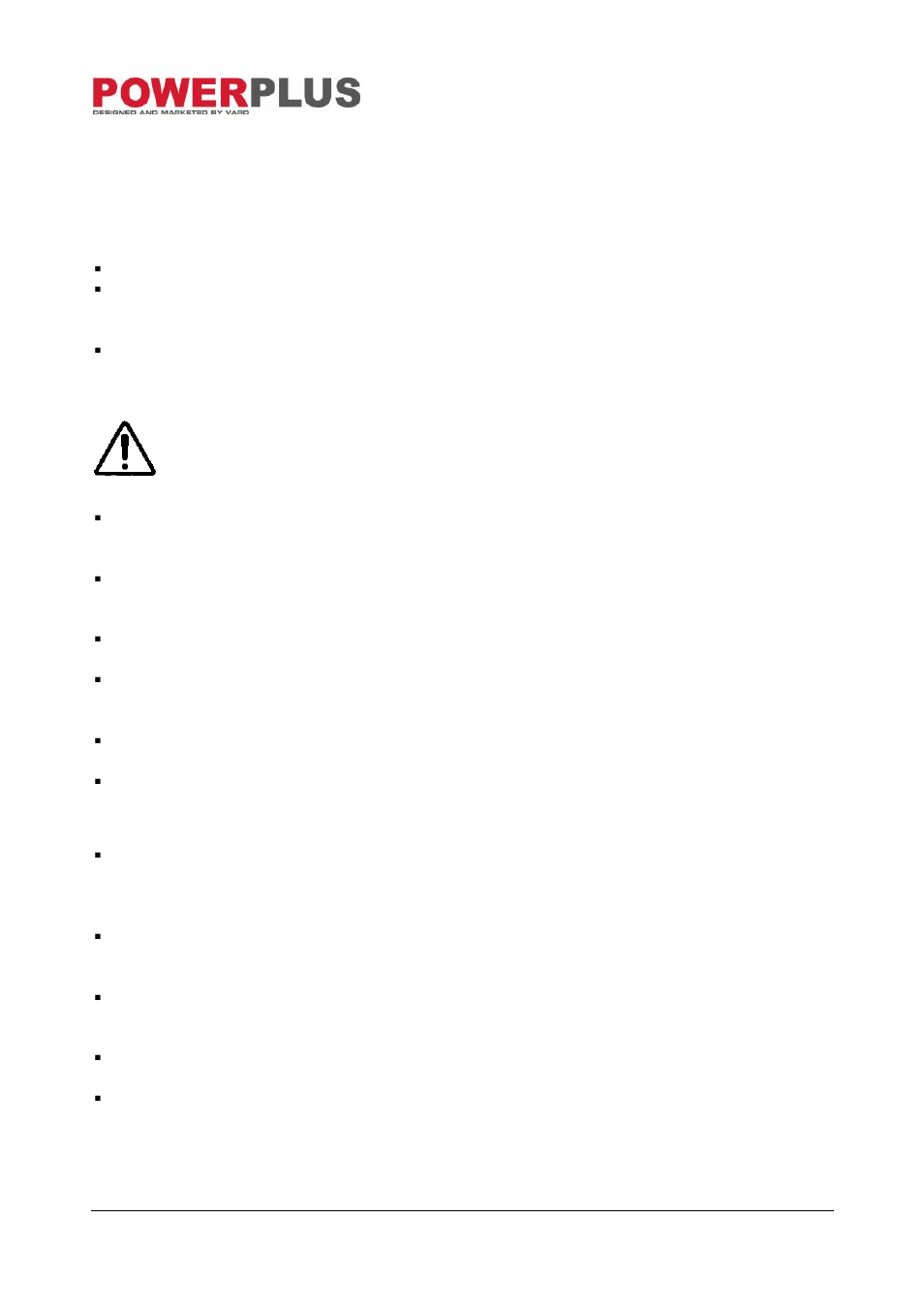 General power tool safety warning, Working area, Electrical safety | Personal safety | Powerplus POW30070 IMPACT DRILL 600W EN User Manual | Page 3 / 7