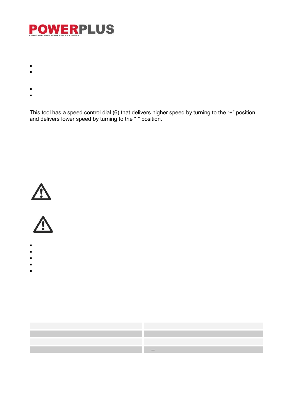 Operation, Selecting the operation mode, Forward / reverse lever | Variable speed, Switching on and off, Continuous mode, Cleaning and maintenance, Cleaning, Maintenance, Technical data | Powerplus POW30070 IMPACT DRILL 600W EN User Manual | Page 5 / 7