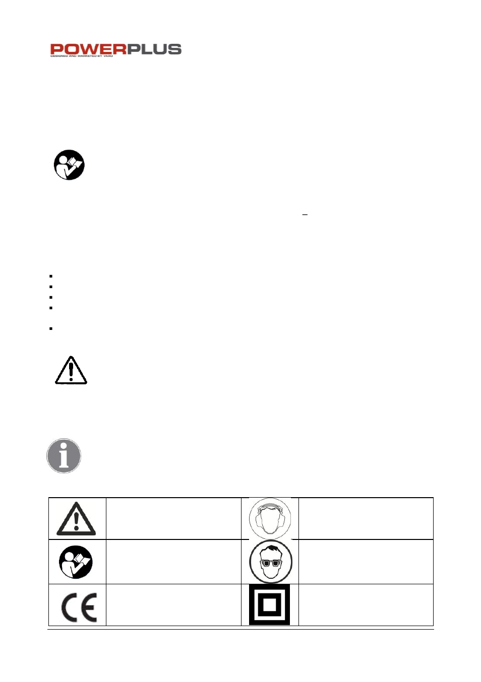 Application, Description (fig. a), Package content list | Symbols | Powerplus POW30080 IMPACT DRILL 1050W EN User Manual | Page 2 / 7