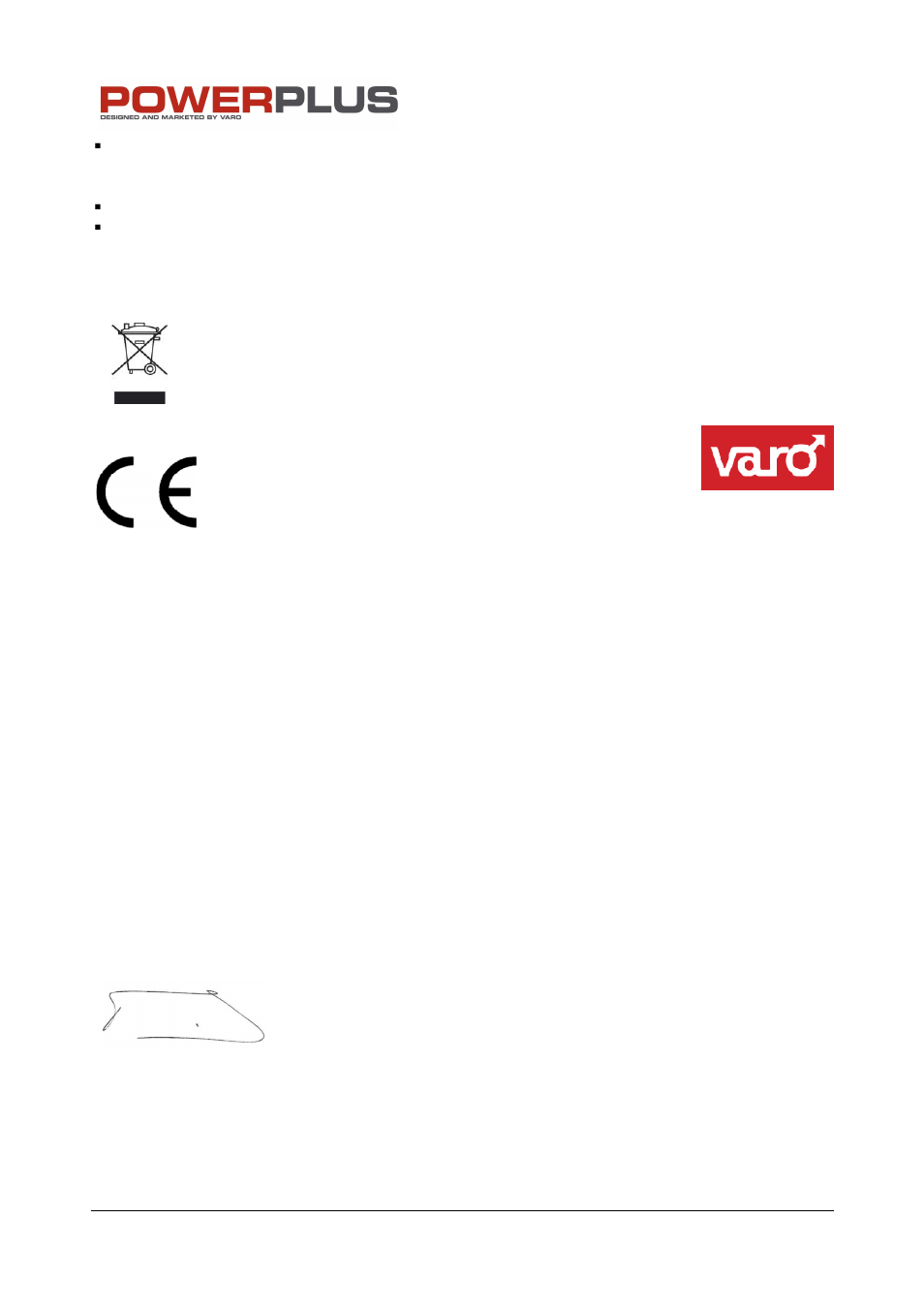 15 environment, 16 declaration of conformity | Powerplus POW30540 HAMMER DRILL 400W EN User Manual | Page 8 / 8