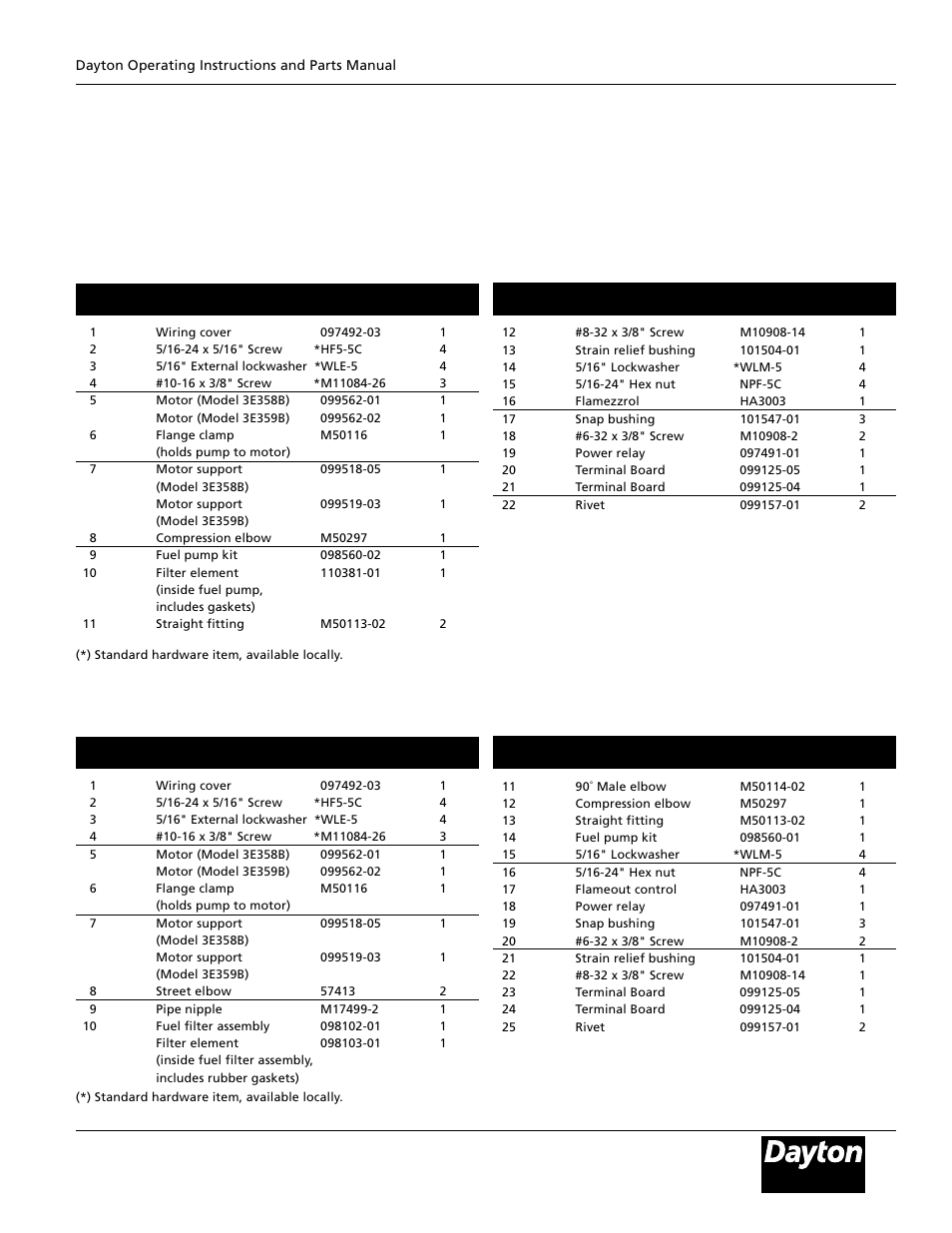 Dayton 3E359B User Manual | Page 17 / 24