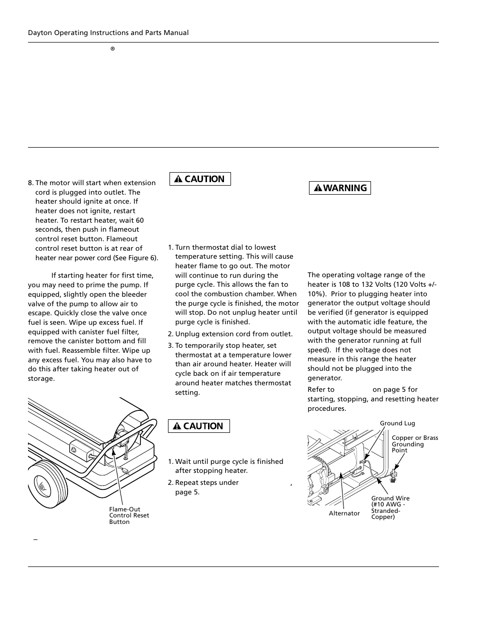Dayton portable oil-fired heaters | Dayton 3E359B User Manual | Page 6 / 24