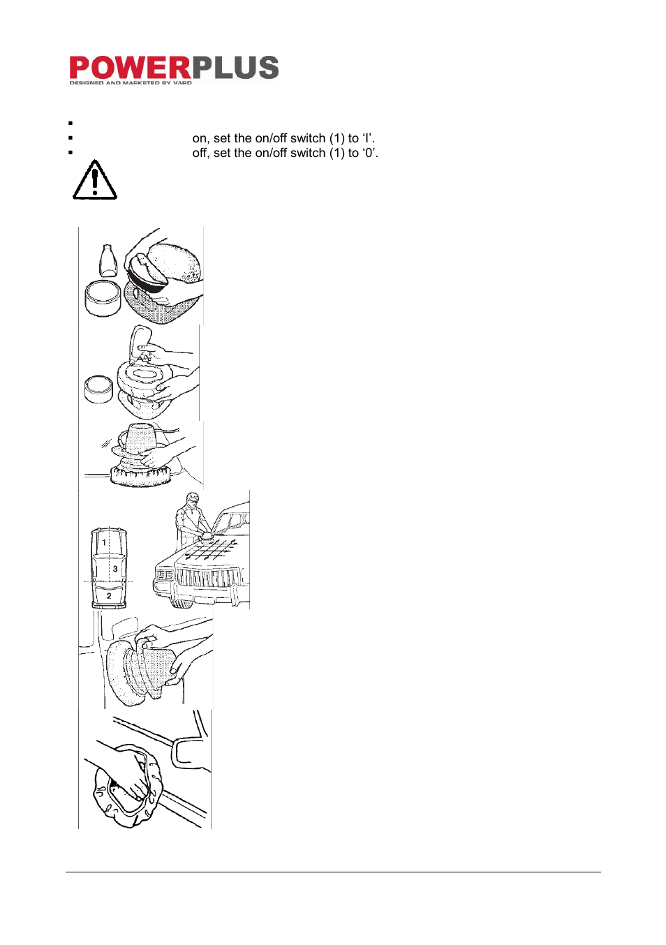 Operation | Powerplus POW404 POLISHER 110W 240MM EN User Manual | Page 5 / 8