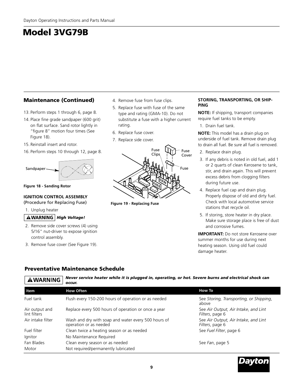 Model 3vg79b | Dayton 3VG79B User Manual | Page 9 / 16