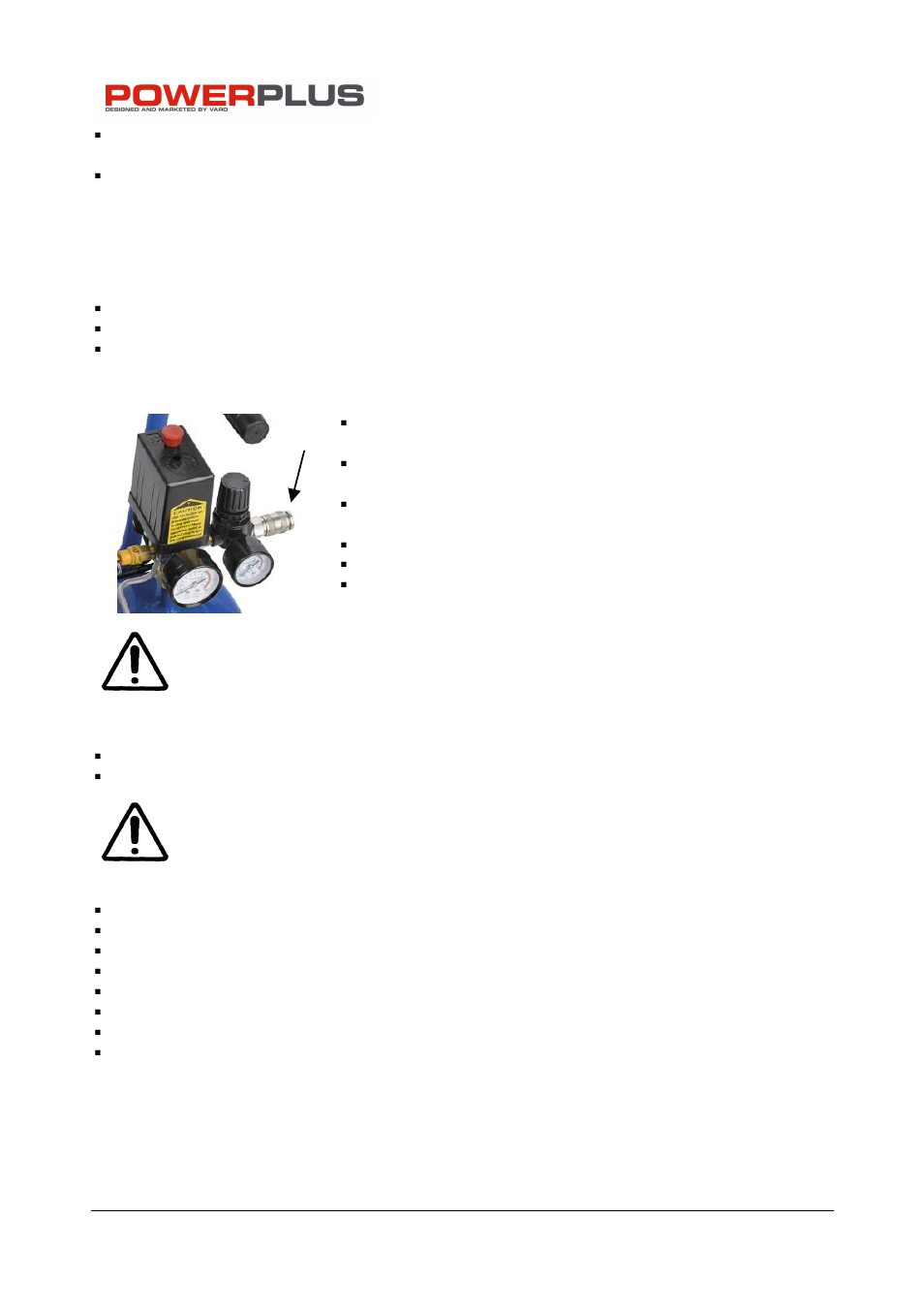 Powerplus POW553 COMPRESSOR 1500W EN User Manual | Page 6 / 10