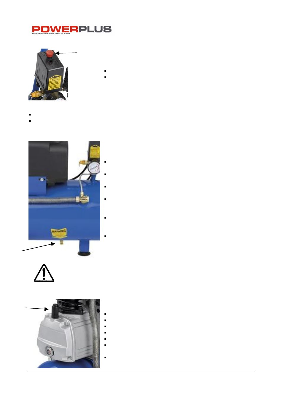 Powerplus POW553 COMPRESSOR 1500W EN User Manual | Page 7 / 10