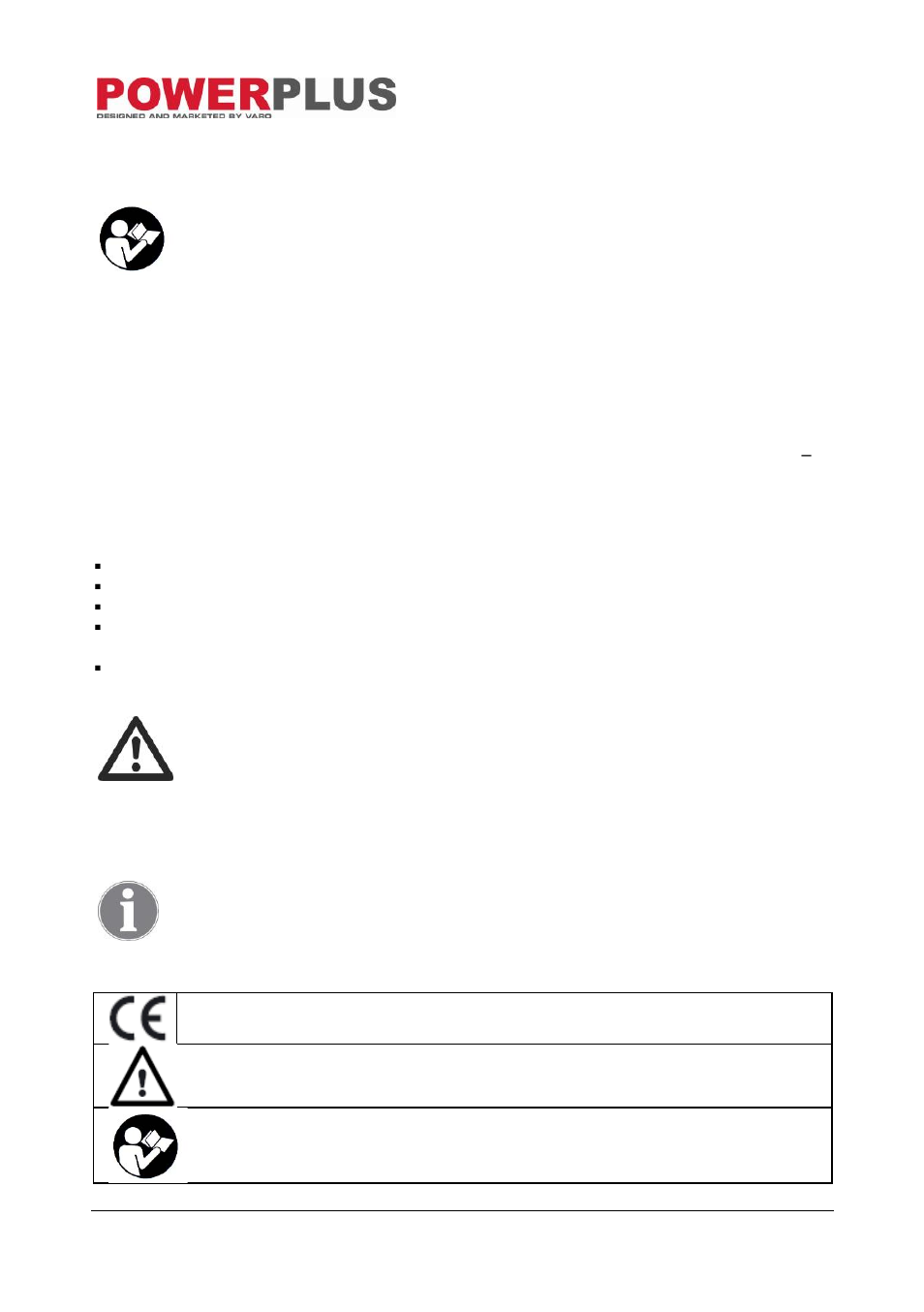 Description, Package content list, Explanation of symbols | Powerplus POW5633 POWER STATION 4-IN-4 EN User Manual | Page 2 / 8