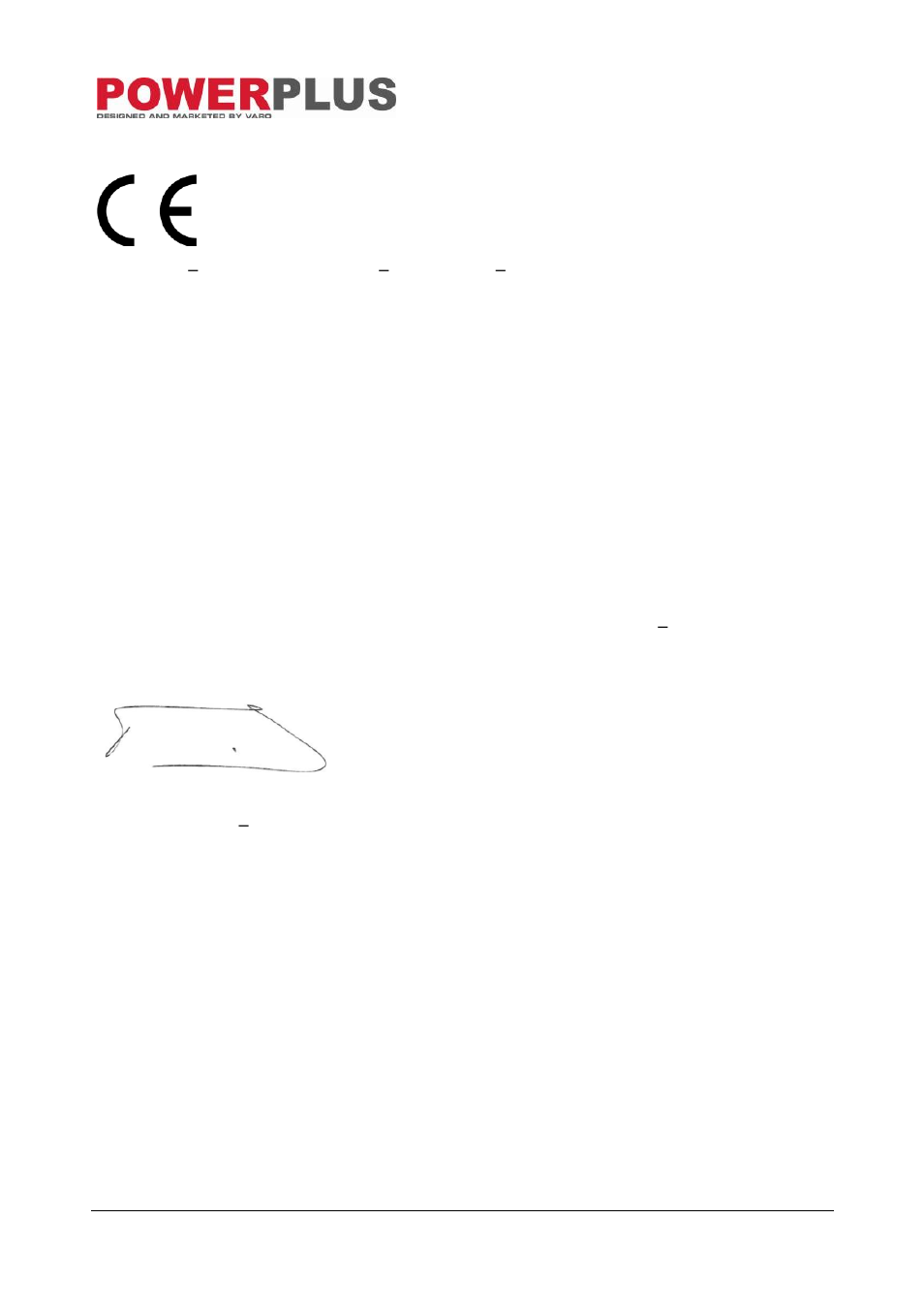 Declaration of conformity | Powerplus POW5633 POWER STATION 4-IN-4 EN User Manual | Page 8 / 8