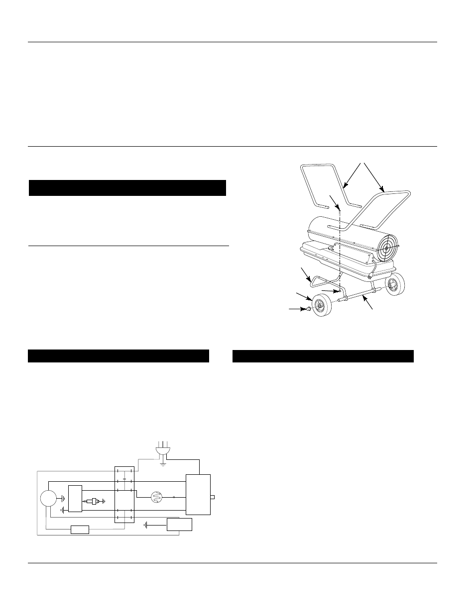 Dayton portable oil-fired heaters, 3vg79, Replacement parts list for handle and wheel group | Maintenance kits, Accessories, Wiring diagram | Dayton 3VG79 User Manual | Page 14 / 16
