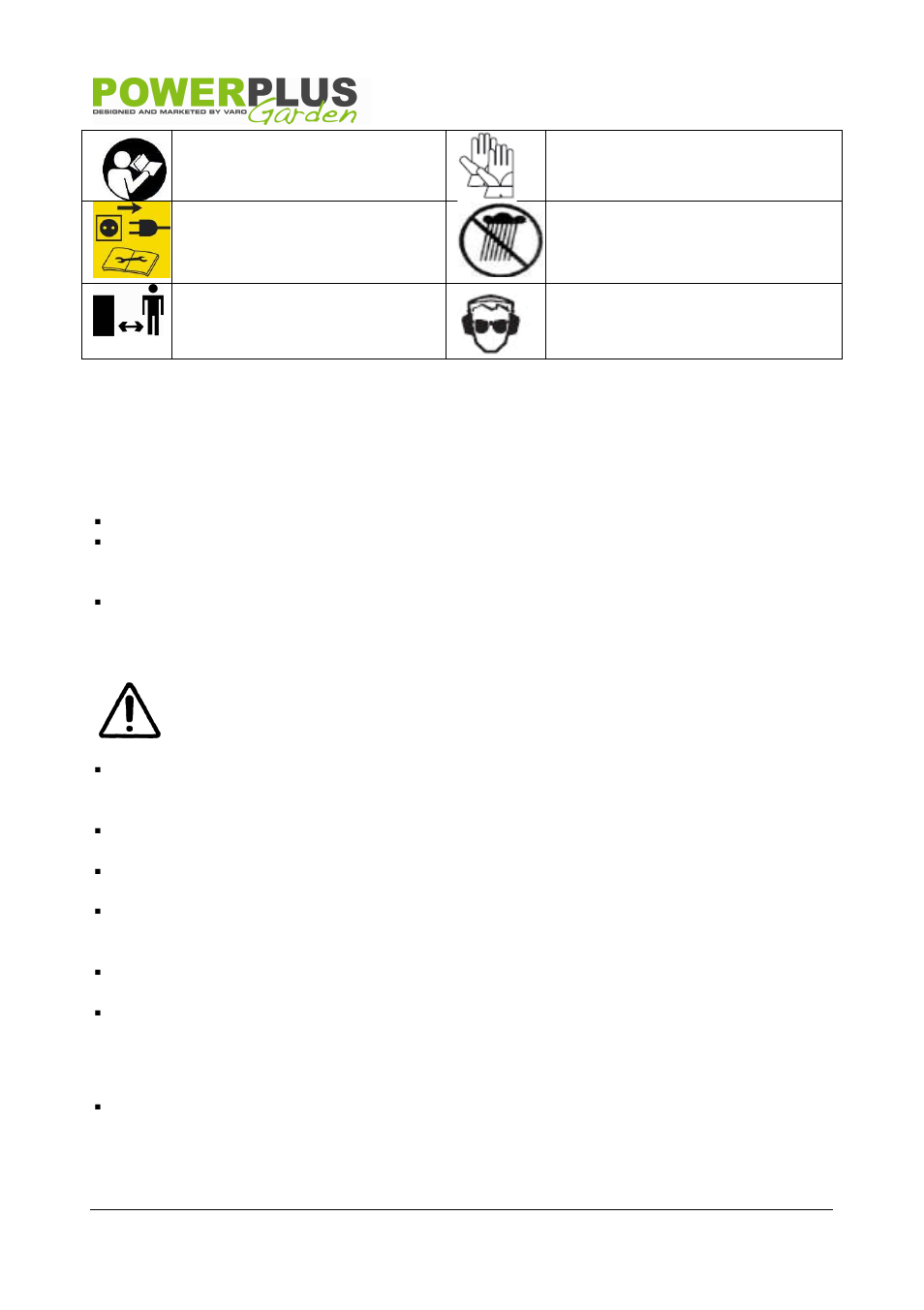 Pow6016, 5 general power tool safety warnings | Powerplus POW6016 GRASS TRIMMER 500W 300MM EN User Manual | Page 3 / 10