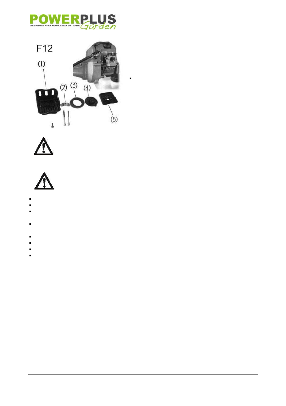 Change of the air filter, Change/adjustment of the spark plug, Carburetor adjustment | Powerplus POW60476 BRUSH CUTTER 32.6CC EN User Manual | Page 10 / 14