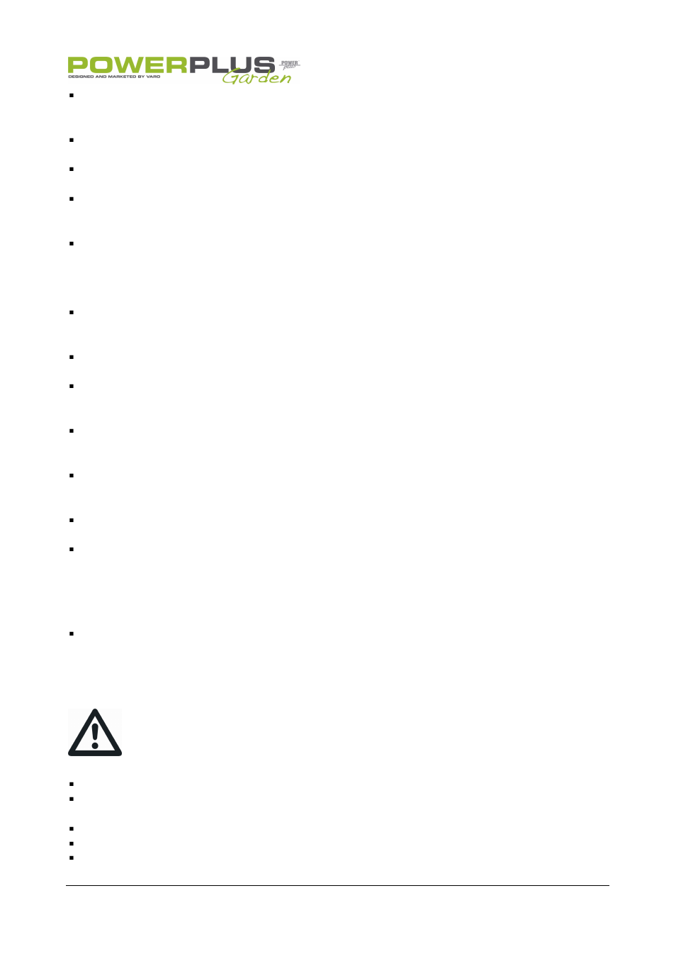 Pow6127, 6petrol safety warnings | Powerplus POW6127 HEDGE TRIMMER 22.5CC 600MM EN User Manual | Page 5 / 16