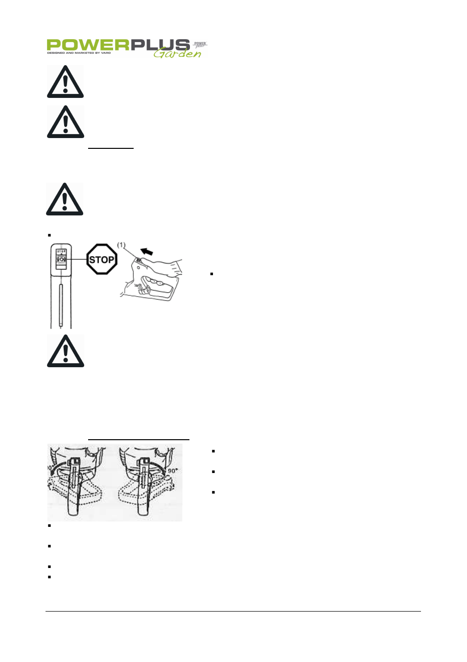 Powerplus POW6127 HEDGE TRIMMER 22.5CC 600MM EN User Manual | Page 8 / 16