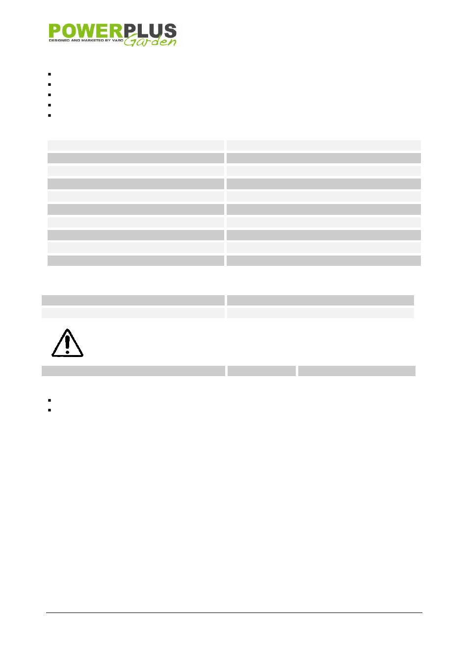 Technical data, Noise, Service department | Storage, Long time storage, Hibernation | Powerplus POW63703 LAWNMOWER 900W 320MM EN User Manual | Page 10 / 13