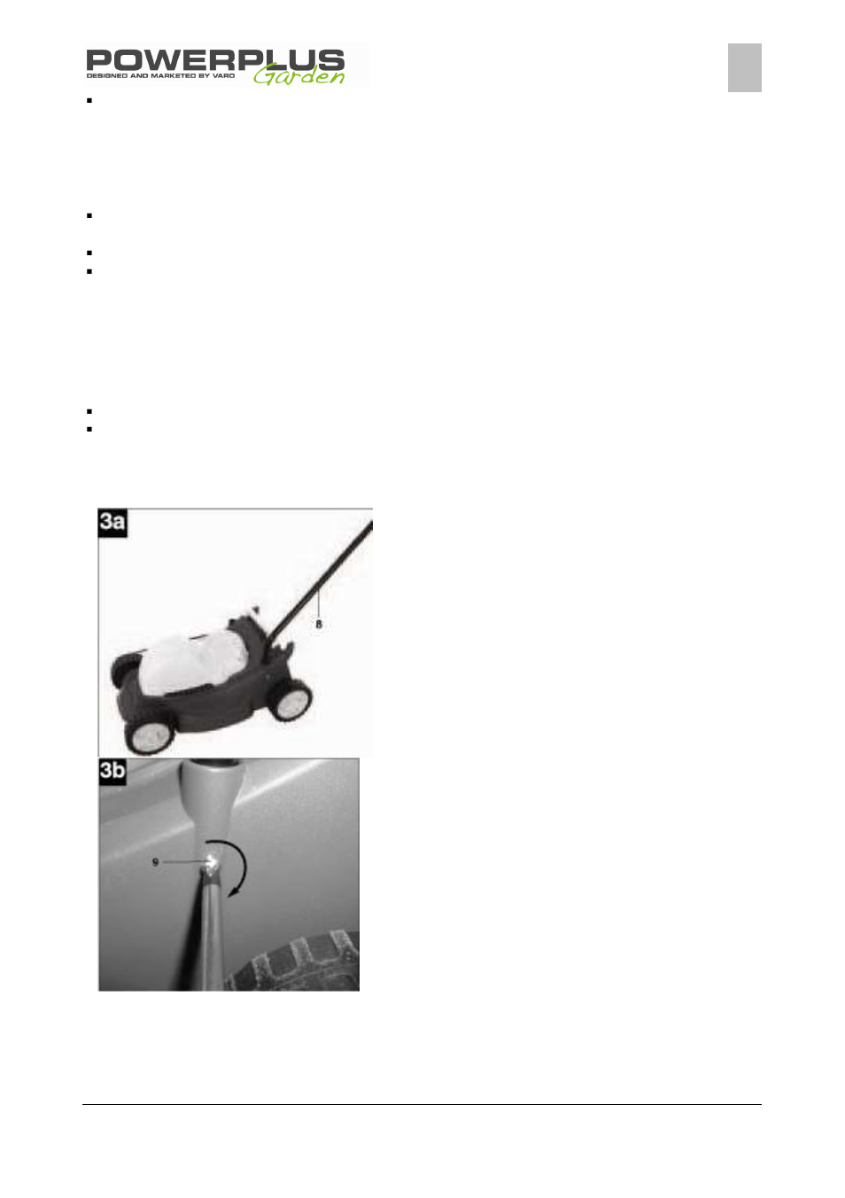 Powerplus POW63707T LAWNMOWER 1100W 330MM +TRIMMER EN User Manual | Page 7 / 14