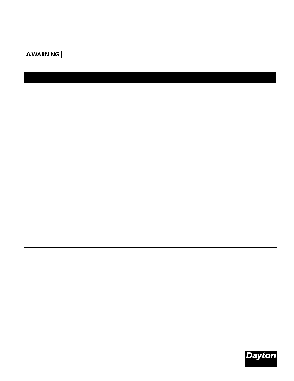 Replacement parts list, Model 3vh19 natural gas construction heater, 3vh19 | Dayton 3VH19 User Manual | Page 7 / 12