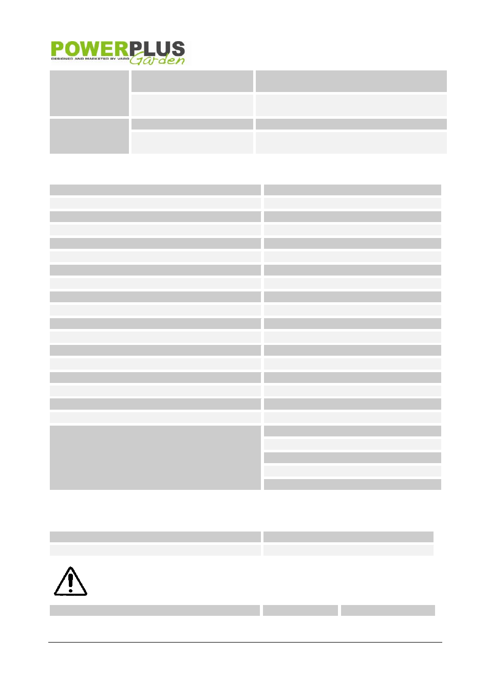 Technical data, Noise, 12 technical data | 13 noise | Powerplus POW63755 LAWNMOWER139CC 457MM EN User Manual | Page 16 / 18