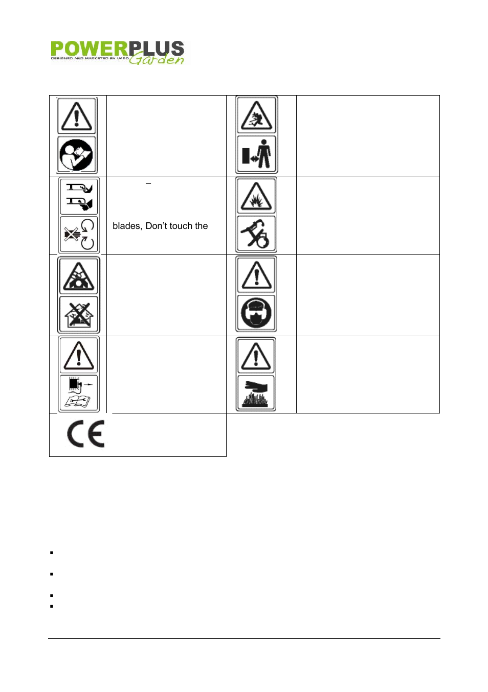 Symbols, General safety rules, Training | Powerplus POW63755 LAWNMOWER139CC 457MM EN User Manual | Page 4 / 18