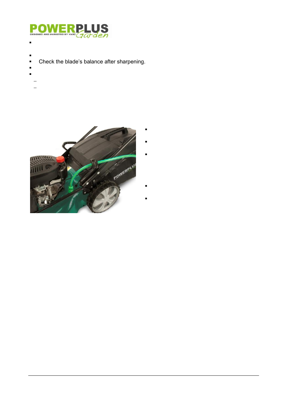 Cleaning the mower housing, Cleaning, Changing the blade | Powerplus POW63777 LAWNMOWER 173CC 530MM EN User Manual | Page 11 / 17