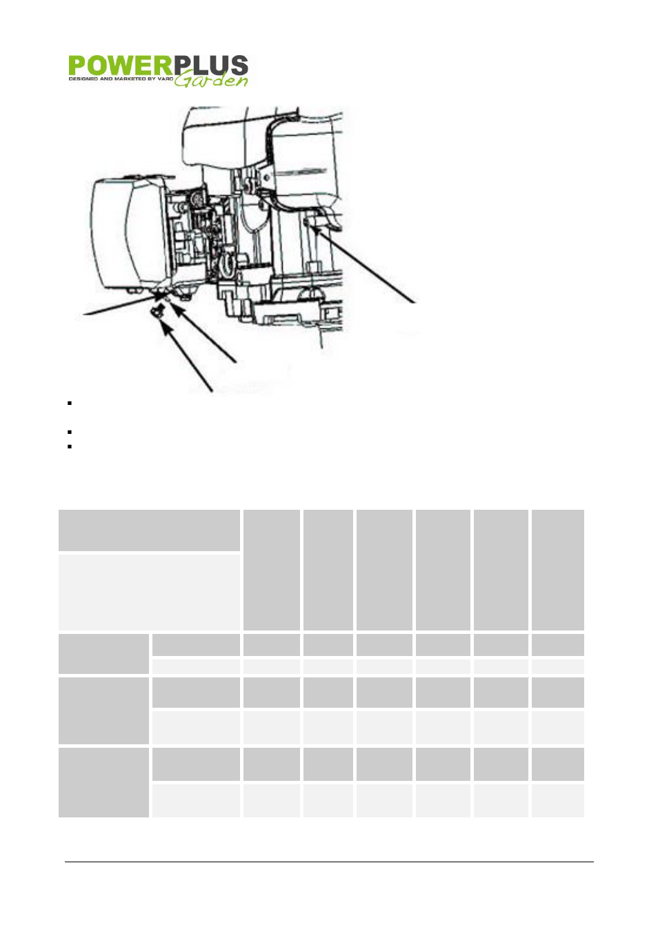 Draining the fuel tank and carburetor, Maintenance schedule, 11 maintenance schedule | Powerplus POW63777 LAWNMOWER 173CC 530MM EN User Manual | Page 13 / 17